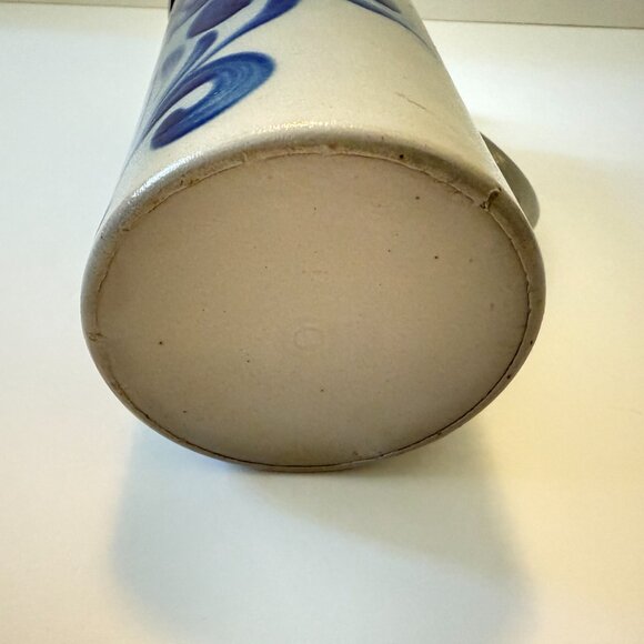 Rastal Salt Glaze Beer Stein with Floral Design and Pewter Lid - Picture 7 of 8